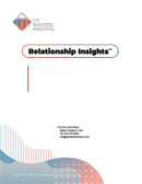 Relationship Insights online assessment report cover - TTI DISC assessment, Relationship Insights, relationships, Relationship insights, relationship insights - TTI Performance Systems - TTI